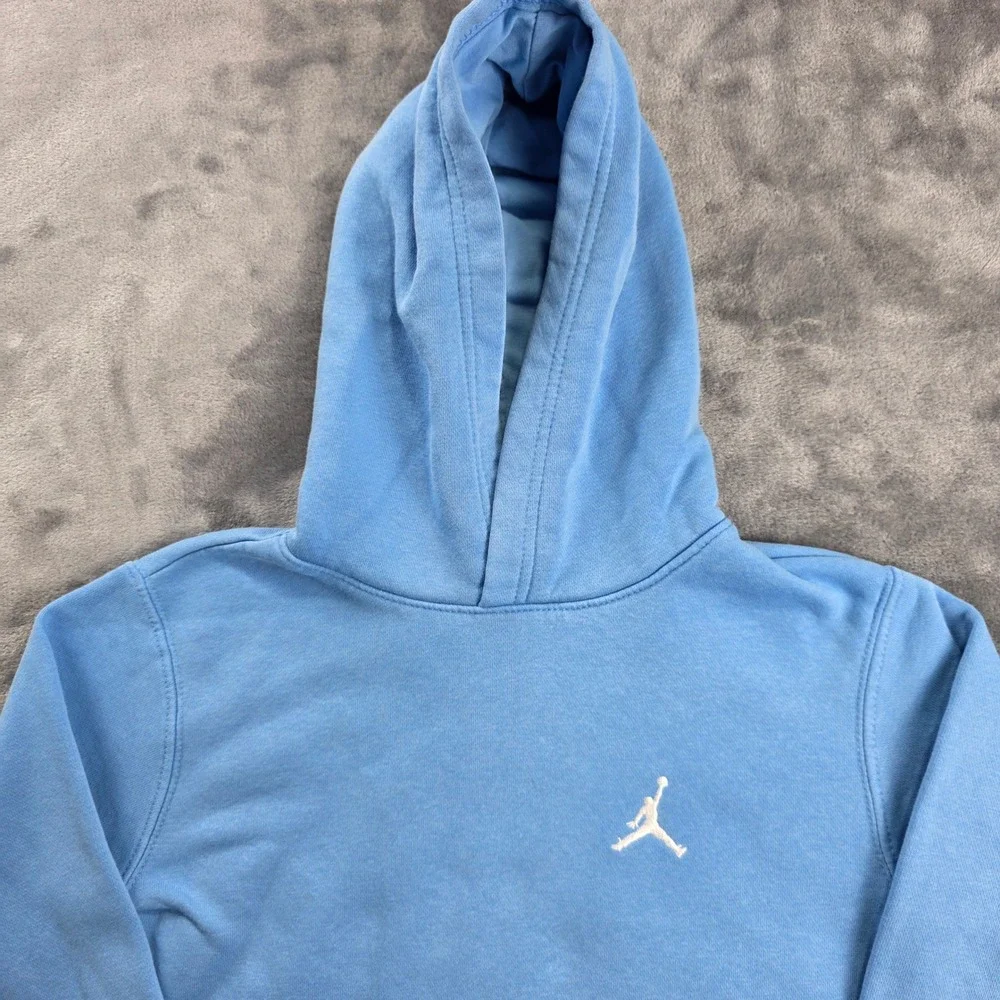 Jordan Hoodie‎ Boys Small Blue Jumpman Logo Fleece Pullover Sweatshirt